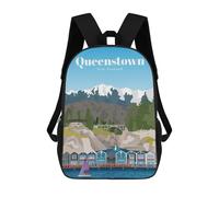 sinyumoney Travel to Queenstown School Backpack Computer Rucksack for School/Work/Travel for Girl, Teen Girls 17inch