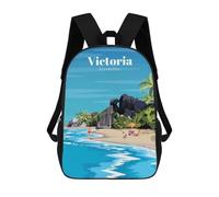 sinyumoney Travel to Seychelles Children's School Backpack 3D Printed for Kids Travel Rucksacks Book Bags Kids School Bag 17inch