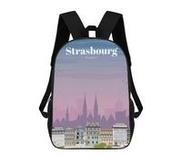sinyumoney Travel to Strasbourg Rucksack School Secondary High School College Backpack Travel for Camping Outdoor Adventures And Daily Travel 17inch