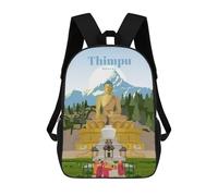 sinyumoney Travel to Thimpu School Backpack Rucksack Casual Daypacks School Work Travel Bag for Camping Outdoor Adventures And Daily Travel 17inch
