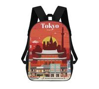 sinyumoney Travel to Tokyo School Backpack Rucksack Casual Daypacks School Work Travel Bag for Camping Outdoor Adventures And Daily Travel 17inch
