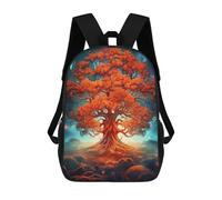 sinyumoney Tree Bonsai Magic Landscap Children's School Backpack 3D Printed for Kids Travel Rucksacks Book Bags Kids School Bag 17inch