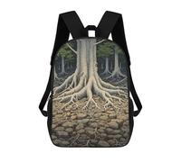sinyumoney Tree Root Japan Painting School Backpack Lightweight Airport College Students Back Pack for Teenage Girls Boys Women Men 17inch
