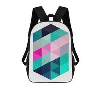 sinyumoney Triangles VII Backpacks Kids Student Schoolbag 3D Printed Backpacks Elementary And Middle School Students Backpacks for Boys Girls 17inch