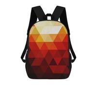 sinyumoney Triangular Pattern IV 3D Printed Kids School Bag Rucksacks Children's School Fashion Casual Back Pack High Capacity Travel Book Bags Backpack for Kids 17inch