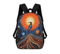 sinyumoney Tribal Animal 5 The Bird Children's School Backpack Fashion Casual Children's Backpacks 3D Printed School Bags Boy Large Backpack 17inch