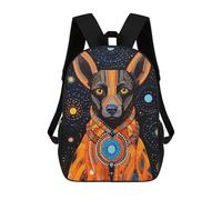 sinyumoney Tribal Animal African Dog Backpack School Bag Water Resistant Travel Backpack Computer Bag for Teenage Girls Boys Women Men 17inch