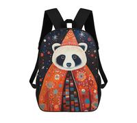 sinyumoney Tribal Animal Art 16 Panda Backpacks Kids School Backpack School Bag 3D Printed School Bag for Boys Elementary And Middle School Students 17inch
