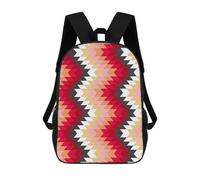 sinyumoney Tribal Pattern 2 Backpack Kids School Backpack School Bag 3D Printed Fashion School Bag for Boys Elementary And Middle School Student 17inch