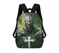 sinyumoney Trident Cross Painting Artwork Rucksack Water Resistant Computer Rucksack for Camping Outdoor Adventures And Daily Travel 17inch