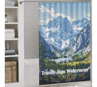 sinyumoney Trinity Alps Wilderness Landscape Art Quick Drying Proof Resistant Shower Curtains Set with 12 Hooks for Stalls Bathtubs 56.30x70.87Inch（143x180cm）