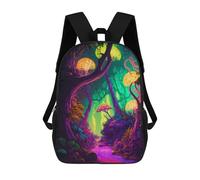sinyumoney Trippy Forest Backpack School Bag Rucksack Casual Daypacks School Work Travel Bag for Men, Women & Teenage Boys 17inch