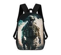 sinyumoney Troops Hunter Children's School Backpack Fashion Casual 17inch 3D Printed School Bags Boy School Backpack Large Backpack
