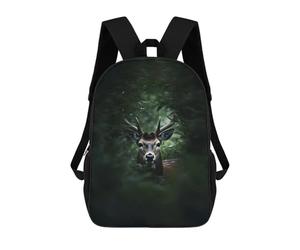 sinyumoney Trophy Deer Head Stag School Backpack Work Laptop Backpack Rucksack Bag for Camping Outdoor Adventures And Daily Travel 17inch