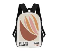 sinyumoney Tropical Abstract Shape Backpack School Large Water Resistant Laptop Backpack for School/Work/Travel 17inch