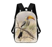 sinyumoney Tropical Bird Perched Branch School Backpack Water Resistant Travel Backpack Computer Bag for Men, Women & Teenage Boys 17inch