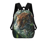 sinyumoney Tropical Forest Jaguar 17inch School Bag 3D Printed Children's School Backpack Casual Fashion Travel Backpacks for Kids School Students