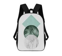 sinyumoney Tropical Geometry A2 Rucksack Fashion Stationery Backpack Waterproof Casual Daypacks for Teenage Girls Boys Women Men 17inch
