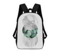 sinyumoney Tropical Geometry A3 Children's Backpack, 3D Printed School Backpack, Backpack for Boys Girls, Adjustable School Bag for Primary School 17inch