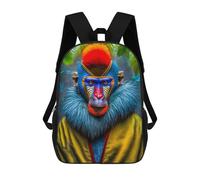 sinyumoney Tropical Mandrill Joy Children’s Backpack Girls Boys, Rucksack Bag, Daypack, Primary School, Perfect for Back to Kids School Or PE, Gifts And Travel 17inch