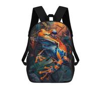 sinyumoney Tropical Orange Frog School Backpack Lightweight Airport College Students Back Pack- Perfect for Travel, Work And Daily Use 17inch
