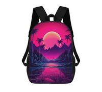 sinyumoney Tropical Twilight Harmony Rucksack Daypacks Business Backpack Water Resistant Bookbag for Men/Women 17inch