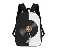 sinyumoney Turntable Vinyl Technics School Bags High Secondary School Bags Casual Backpack for Camping Outdoor Adventures And Daily Travel 17inch