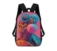sinyumoney Turtle Bubblegum Backpack 3D Printed Kids School Backpack High Capacity Travel Backpacks Book Bags Kids Backpack 17inch