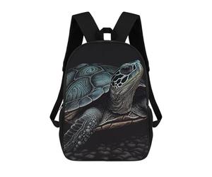 sinyumoney Turtle Drawn School Backpack Large Water Resistant Laptop Backpack for Girls Boys Teenage 17inch
