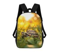 sinyumoney Turtle in Golden Light School Backpack 3D Printed School Bags Boys Girls Laptop Backpack for Kids/Students/Adults 17inch