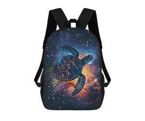 sinyumoney Turtle Silhouette Galaxy School Bags Large Lightweight Casual Backpack- Perfect for Travel, Work And Daily Use 17inch