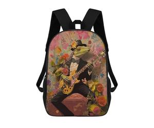 sinyumoney Tuxedo Lizard Guitarist School Backpack Business Laptop Rucksack Bag Unisex Casual Daypack for Boys/Girls/Teenagers 17inch