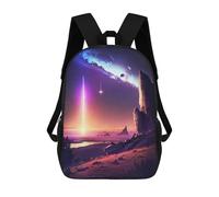 sinyumoney Twilight Fantasy Landscape Backpack School Bag Rucksack for Girls Boys Backpacks Large Capacity Kids Back Pack Lightweight School Bags for Children Students 17inch