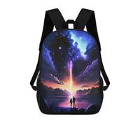 sinyumoney Twilight Galaxy Lake School Backpack Water Resistant Travel Backpack Computer Bag for School/Work/Travel 17inch
