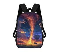 sinyumoney Twisted Tornado in The Sky 3D Printed 17inch Kids School Bag Rucksacks Children's School Fashion Casual Back Pack High Capacity Travel Book Bags