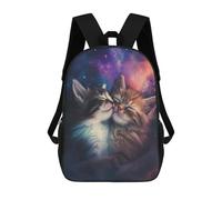 sinyumoney Two Cats In Love 17inch School Bag 3D Printed Children's School Backpack Casual Fashion Travel Backpacks for Kids School Students