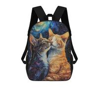 sinyumoney Two Cats In Love Together Backpack School Bag Rucksack Casual Daypacks School Work Travel Bag for Men, Women & Teenage Boys 17inch