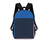 sinyumoney Two Color Art II Rucksacks 3D Printed Children Backpacks Fashion Casual Daypack Cute Travel Bags Outdoor Casual Daypack for Boy And Girl 17inch