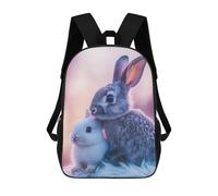 sinyumoney Two Cute Bunnies Rucksack Daypacks Business Backpack Water Resistant Bookbag for Men/Women 17inch