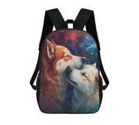 sinyumoney Two Dogs In Love Backpack School Bag Travel College Rucksack Backpacks for Camping Outdoor Adventures And Daily Travel 17inch