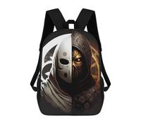 sinyumoney Two-Faced Masked Figure Children's School Backpack 3D Printed for Kids Travel Rucksacks Book Bags Kids School Bag 17inch