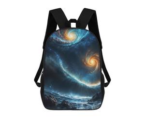 sinyumoney Two Galaxies Collide School Backpack Lightweight Airport College Students Back Pack- Perfect for Travel, Work And Daily Use 17inch