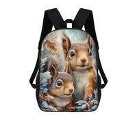 sinyumoney Two Squirrels in Winter Wonderland Rucksack Lightweight Casual Daypack School Backpacks for Teenage Girls Boys Women Men 17inch
