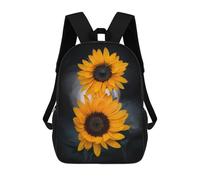 sinyumoney Two Sunflowers Backpack 3D Printed Kids School Backpack High Capacity Travel Backpacks Book Bags Kids Backpack 17inch