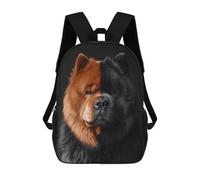 sinyumoney Two-Tone Chow Chow Rucksack Water Resistant Computer Rucksack for Camping Outdoor Adventures And Daily Travel 17inch