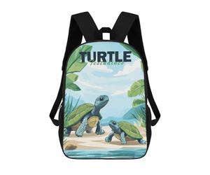sinyumoney Two Turtles on A Beach Backpack School Lightweight Casual Daypack School Backpacks for Teenage Girls Boys Women Men 17inch