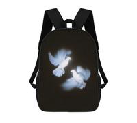 sinyumoney Two White Doves in Flight Backpack School Bag Large Lightweight Casual Backpack for Campus Outdoor Travel Sports 17inch