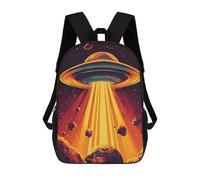 sinyumoney UFO Over Planet Backpack School Bag Water Resistant Computer Rucksack for Teenage Girls Boys Women Men 17inch