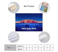 sinyumoney Uluru Ayers Rock Australia Night Art Work for Home Walls Wall Decor Ready to Hang for Bathroom Toilet Decor Large Canvas Wall Art for Living Room 12x18inch(30x45cm)