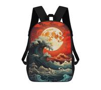 sinyumoney Under Moonlight Rucksacks 3D Printed Children Backpacks Fashion Casual Daypack Cute Travel Bags Outdoor Casual Daypack for Boy And Girl 17inch